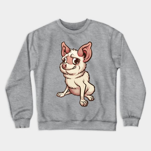 Nervous chihuahua Crewneck Sweatshirt by memoangeles